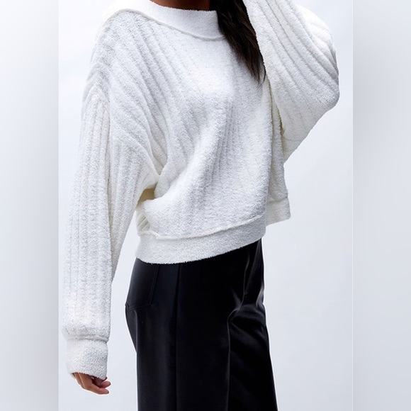 Free People Sweaters - NWT Free People Cabin Fever Chenille Pullover Sweater Size Small White